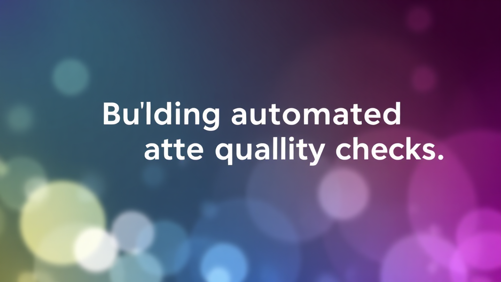 Automating Quality Checks A Pr